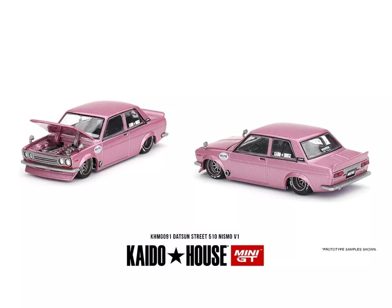 Mini GT x Kaido House Datsun Street 510 Nismo Pink #091