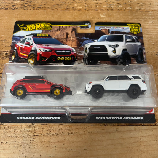 Hot Wheels Premium 2 Pack Subaru Crosstrek & 2018 Toyota 4Runner