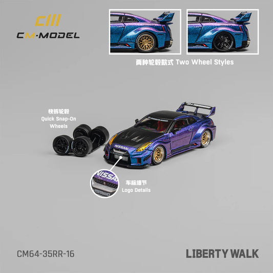 CM Model Nissan R35 GTR Liberty Walk Magic Purple
