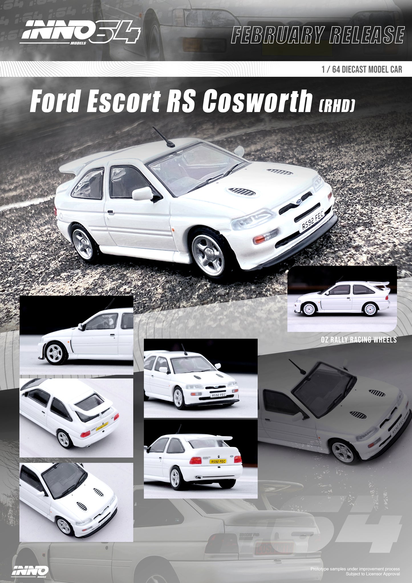 Inno64 Ford Escort RS Cosworth White