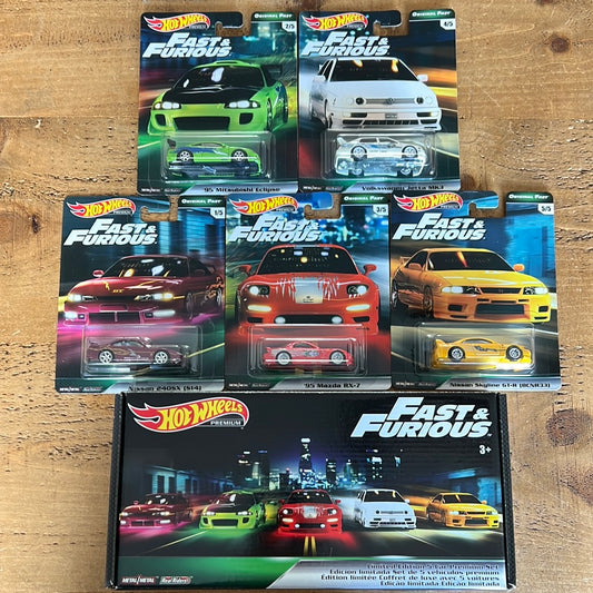 Hot Wheels Premium Fast & Furious Original Fast Set Of 5 With Box