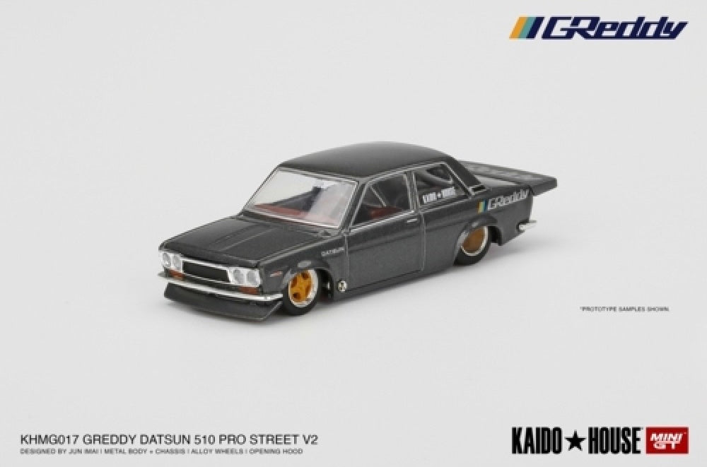 Mini GT x Kaido House Datsun 510 Greddy Grey #017