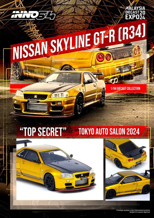 Inno64 Nissan Skyline R34 GTR Top Secret Malaysia Diecast Expo 2024 Special Edition