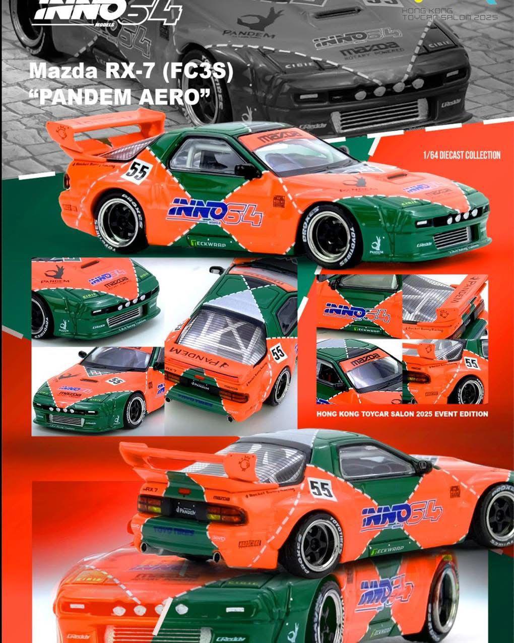 Inno64 Hong Kong Toy Car Salon Exclusive Mazda RX7 Pandem