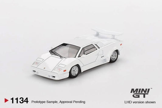 Mini GT Lamborghini Countach 25TH Anniversary White #1134