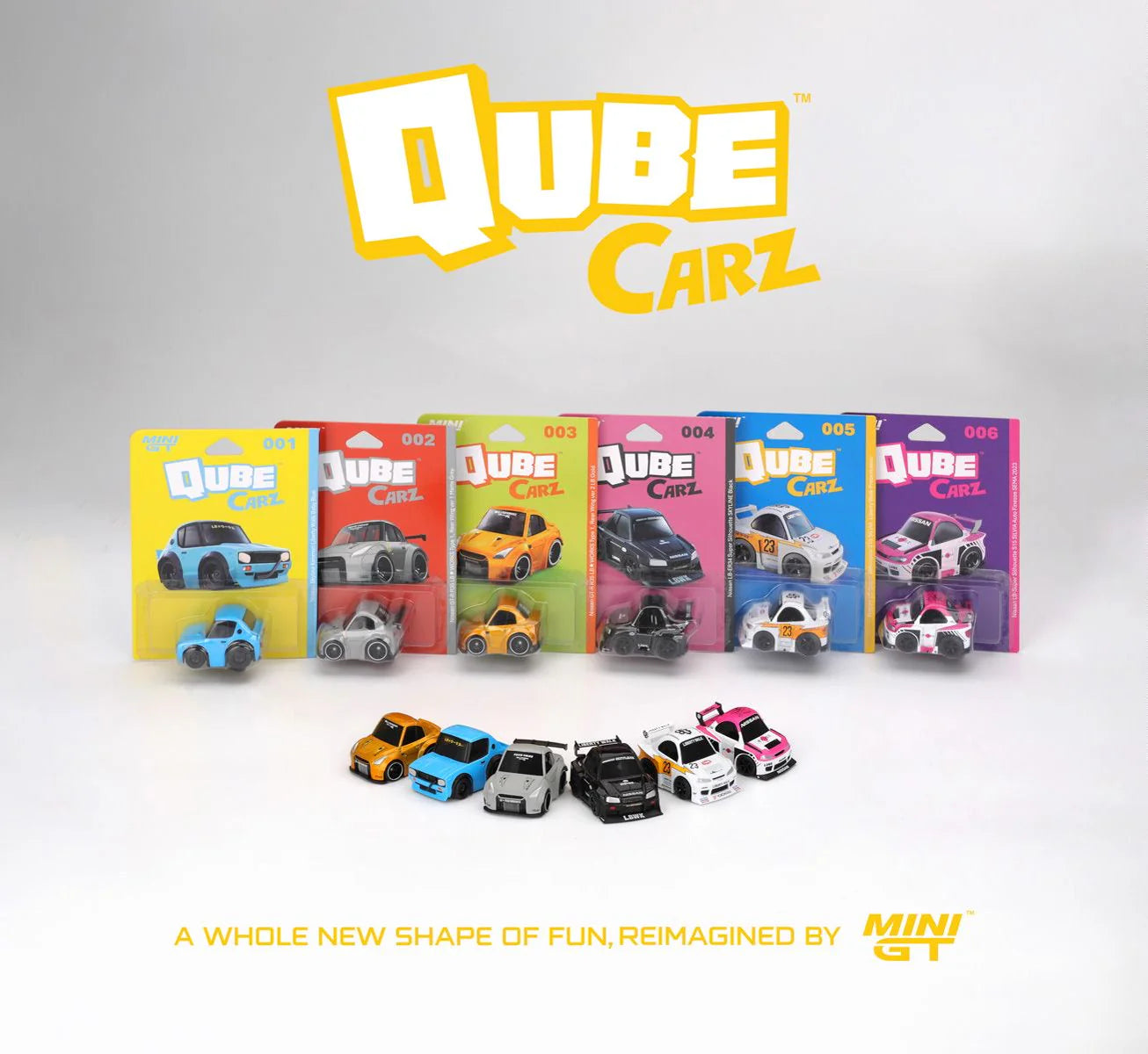 Mini GT Qube Carz Full Set Of 6