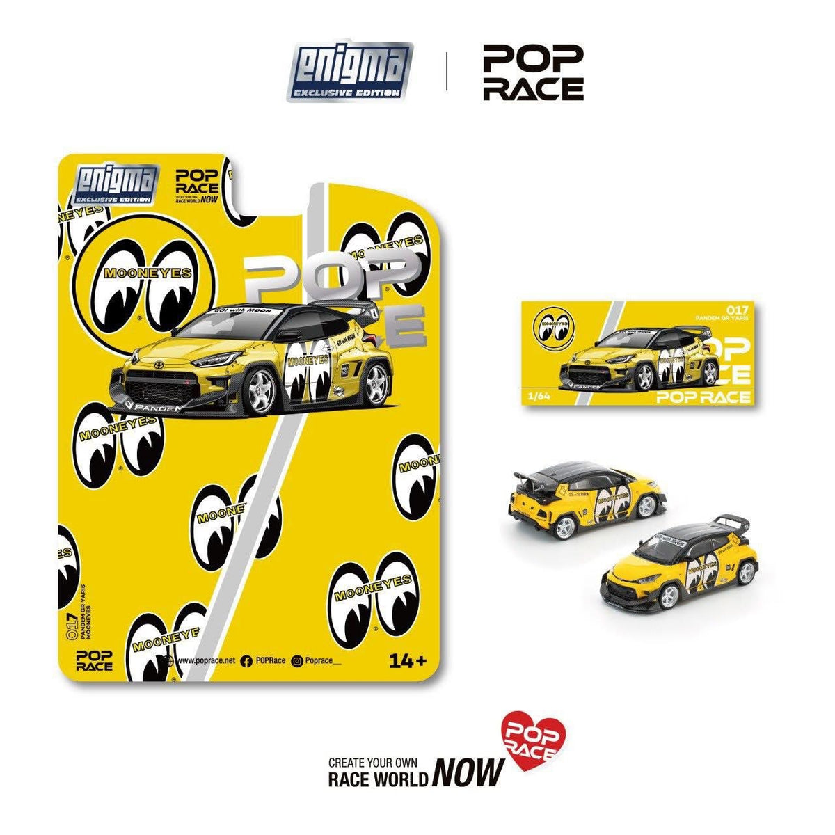 Pop Race Enigma Exclusive Pandem Toyota GR Yaris Mooneyes