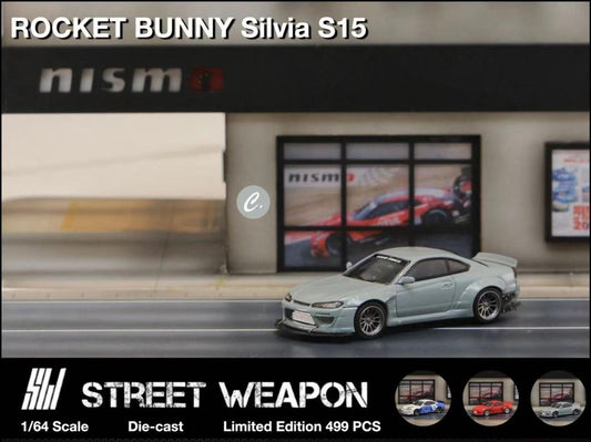 Street Weapon Nissan Silvia S15 Rocket Bunny Grey