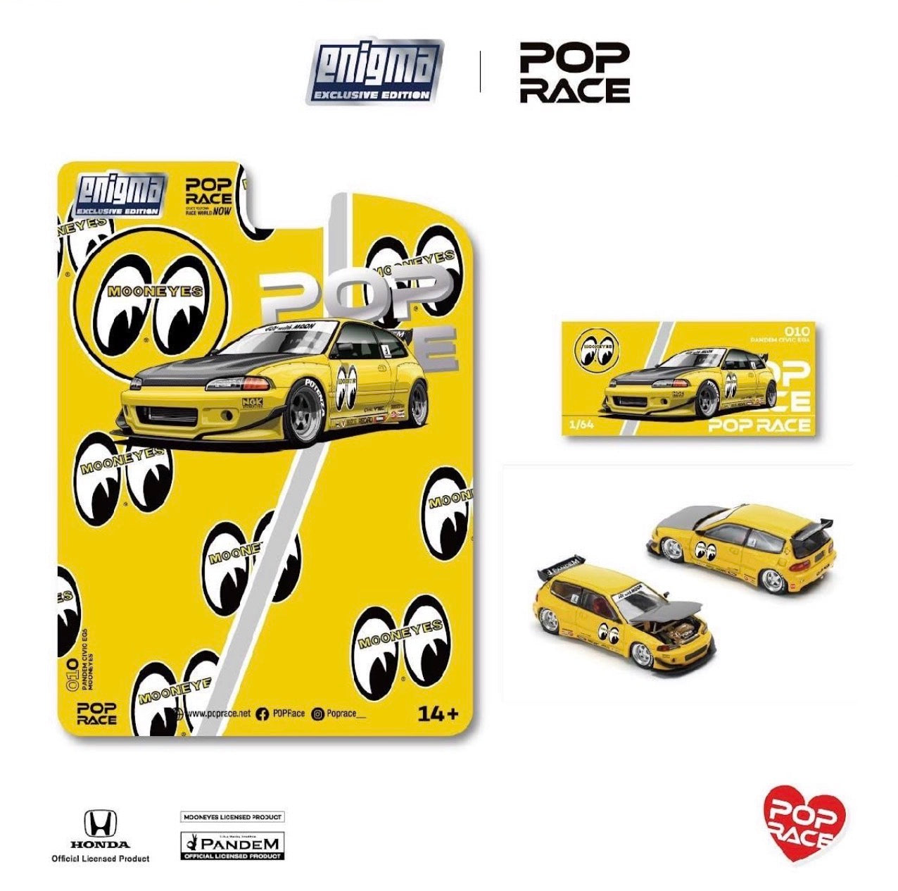 Pop Race Enigma Exclusive Mooneyes Pandem Honda Civic EG6