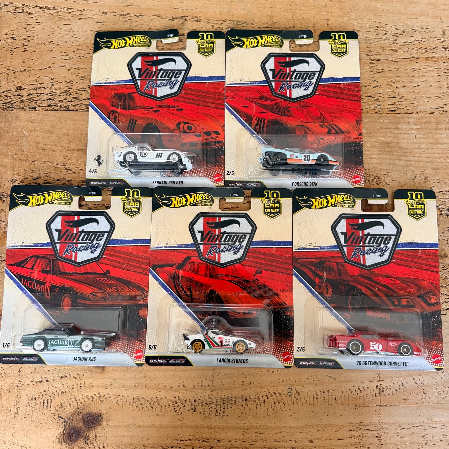 Hot Wheels Premium Vintage Racing Set Of 5