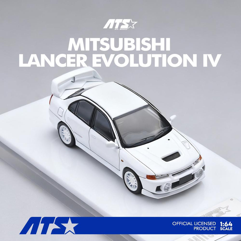 ATS Mitsubishi Lancer Evolution 4 White – Bran’s Diecast