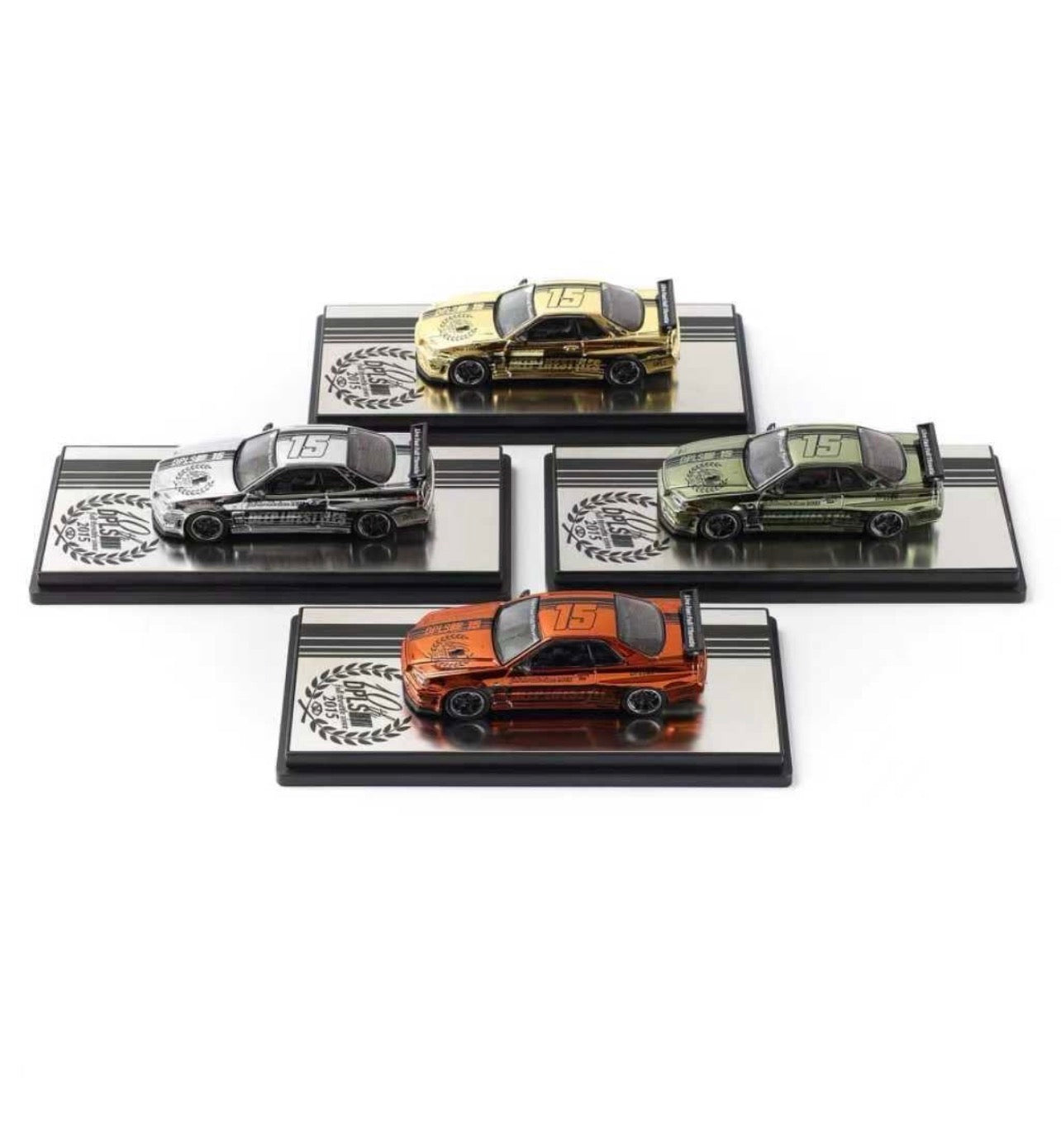 Inno64 x DLPS 10th Anniversary Special Edition Box Set 4 x Nissan Skyline R34 GTR
