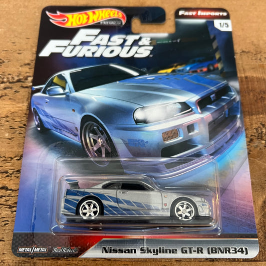 Hot Wheels Premium Fast & Furious Fast Imports Nissan Skyline R34 GTR