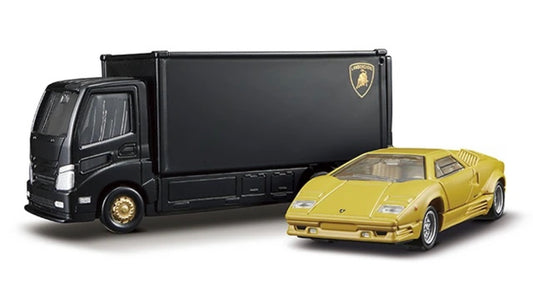 Tomica Premium Lamborghini Countach With Transporter Truck Set