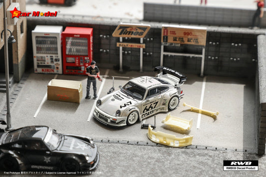 Star Model Porsche 930 GT RWB Coast Cycles With Accesories