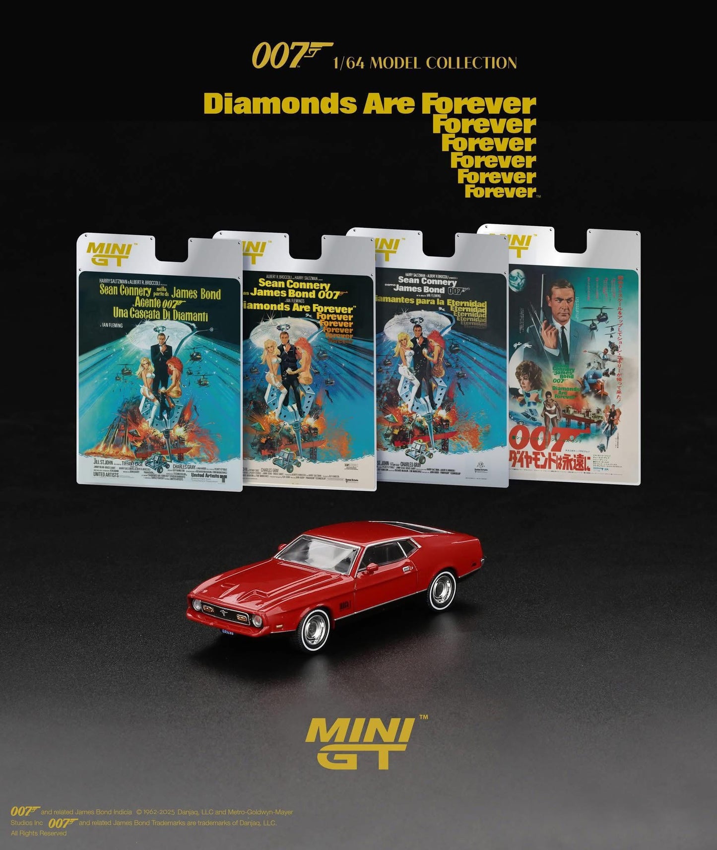 Mini GT James Bond 007 Diamonds Are Forever Ford Mustang Mach 1 #905