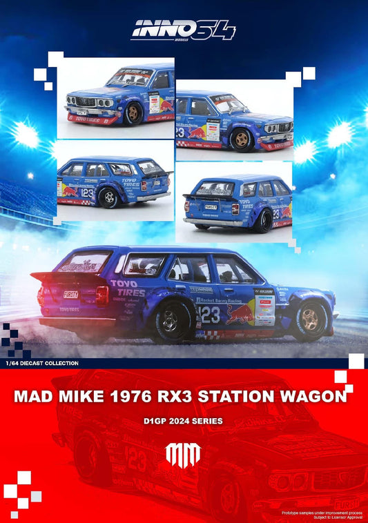 Inno64 Mad Mike 1977 Mazda RX3 Station Wagon D1GP 2024 Series
