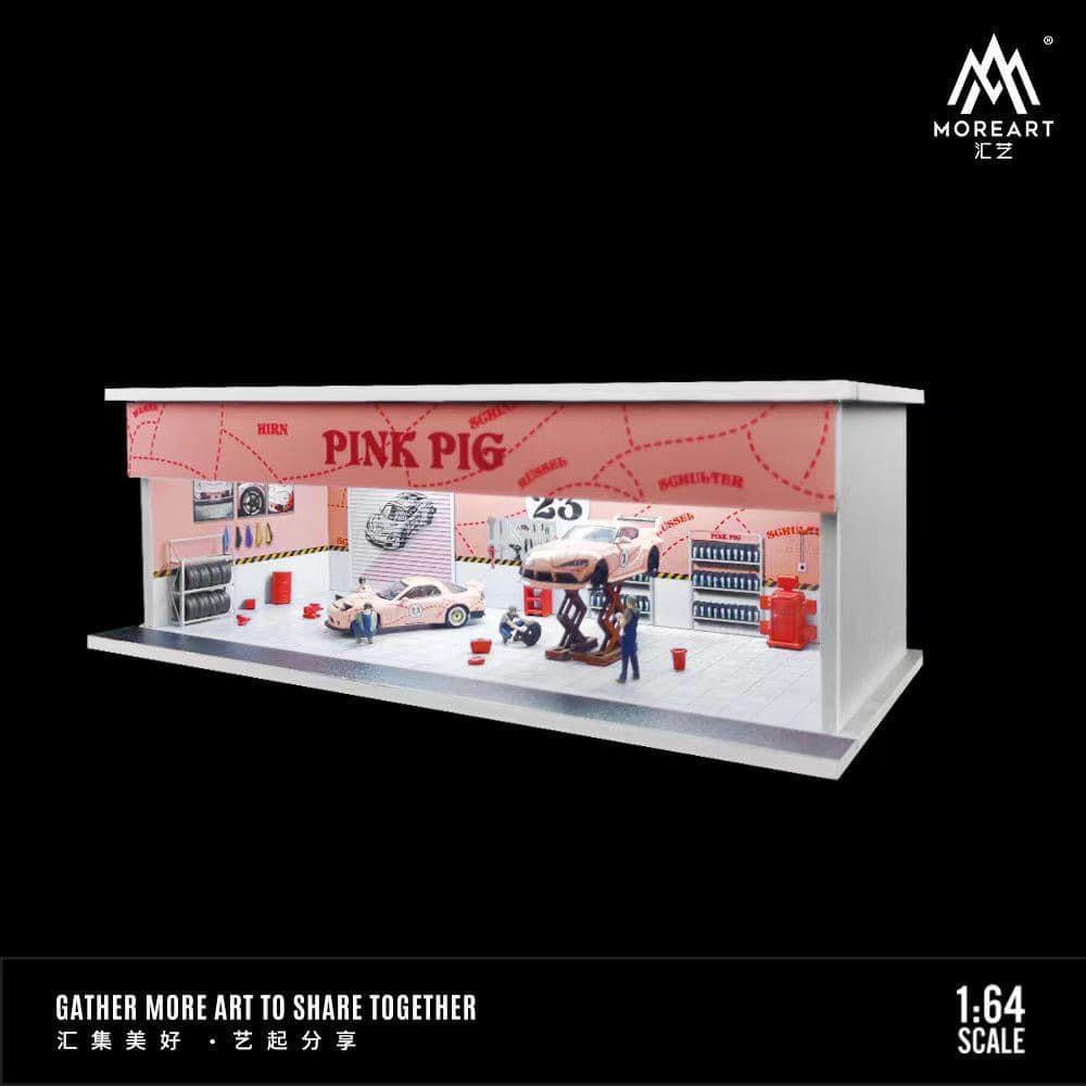 MoreArt Diorama Pink Pig Garage