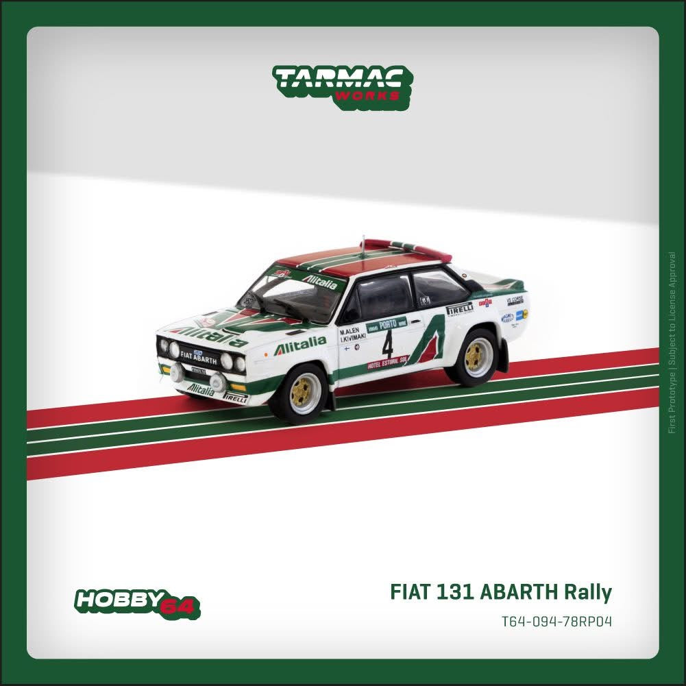 Tarmac Works Fiat 131 Abarth Rally Rallye De Portugal Porto 1978 Winner