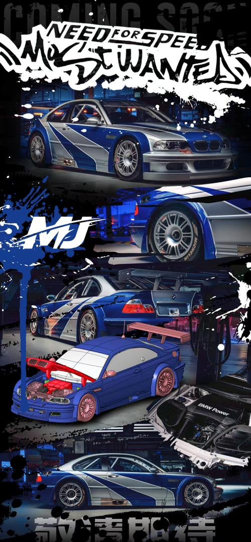 MJ Model BMW M3 E46 GTR Need For Speed Most Wanted