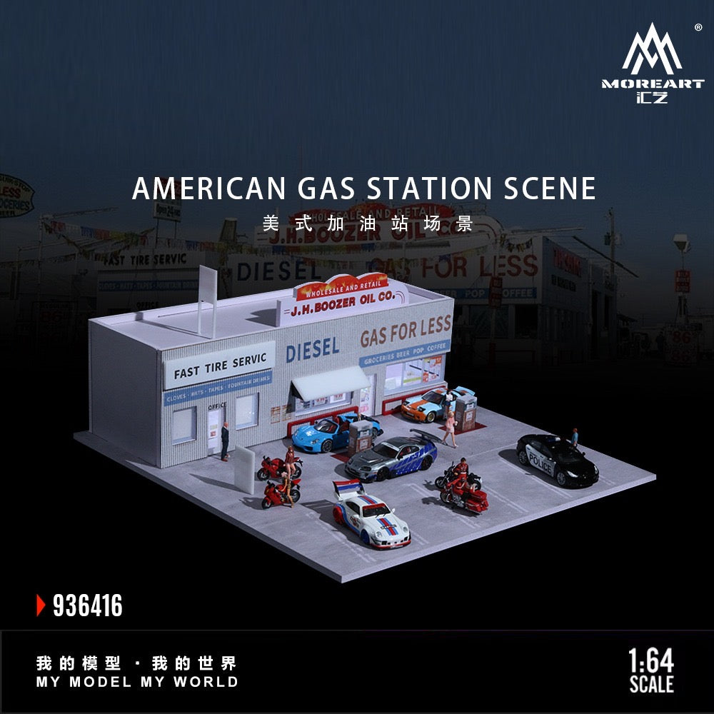 MoreArt Diorama American Gas Station