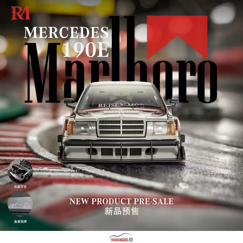 Rhino Model Mercedes Benz 190E Marlboro Red
