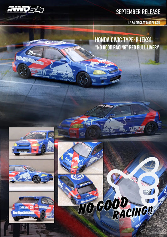 Inno64 Honda Civic EK9 No Good Racing Red Bull