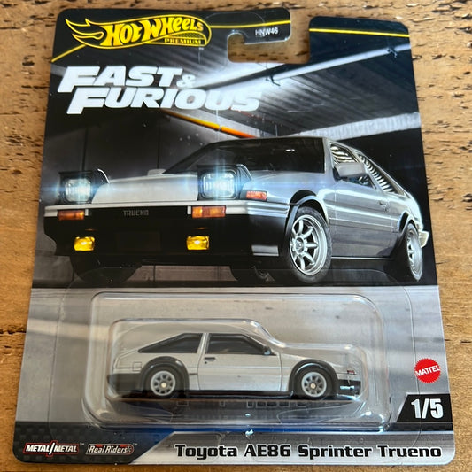 Hot Wheels Premium Fast & Furious Toyota AE86 Sprinter Trueno