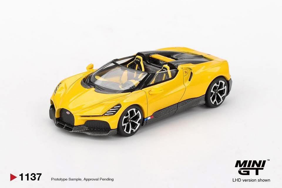 Mini GT Bugatti W16 Mistral Yellow #1137