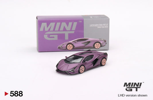 Mini GT Lamborghini Sian FKP 37 Matte Viola SE30 Hong Kong Exclusive #588