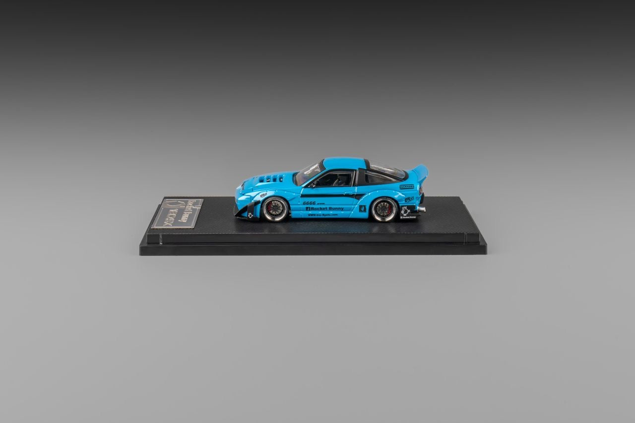 Micro Turbo Nissan S13 180SX Rocket Bunny Blue