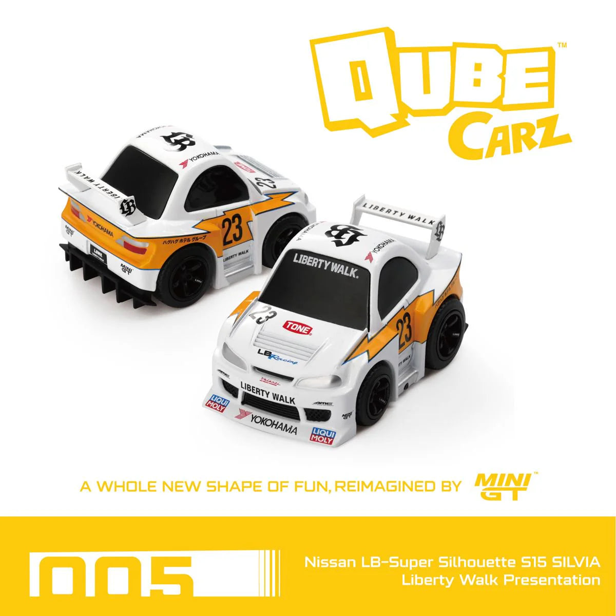 Mini GT Qube Carz Nissan Silvia S15 LB Super Silhouette #005