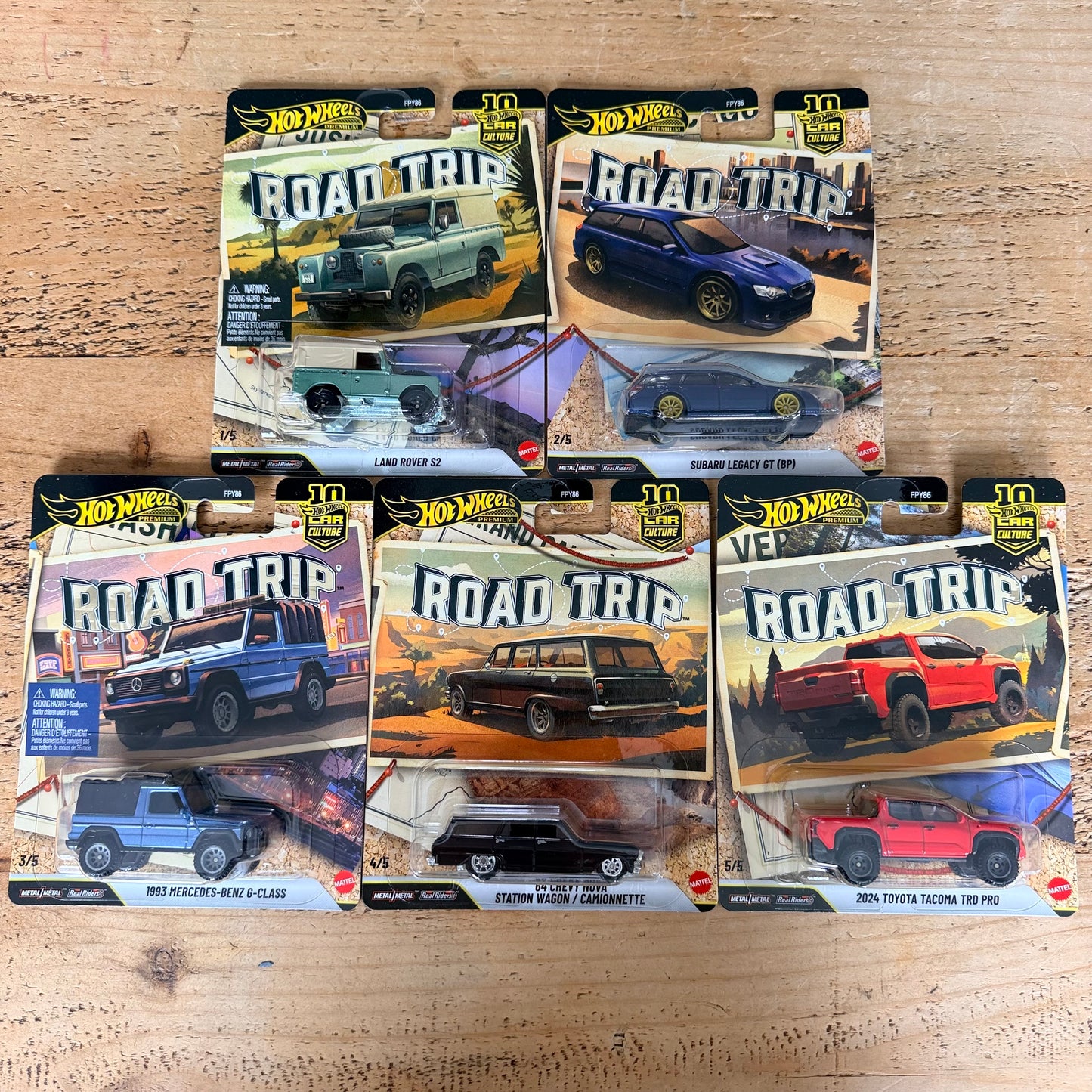 Hot Wheels Premium Road Trip Full Set Of 5
