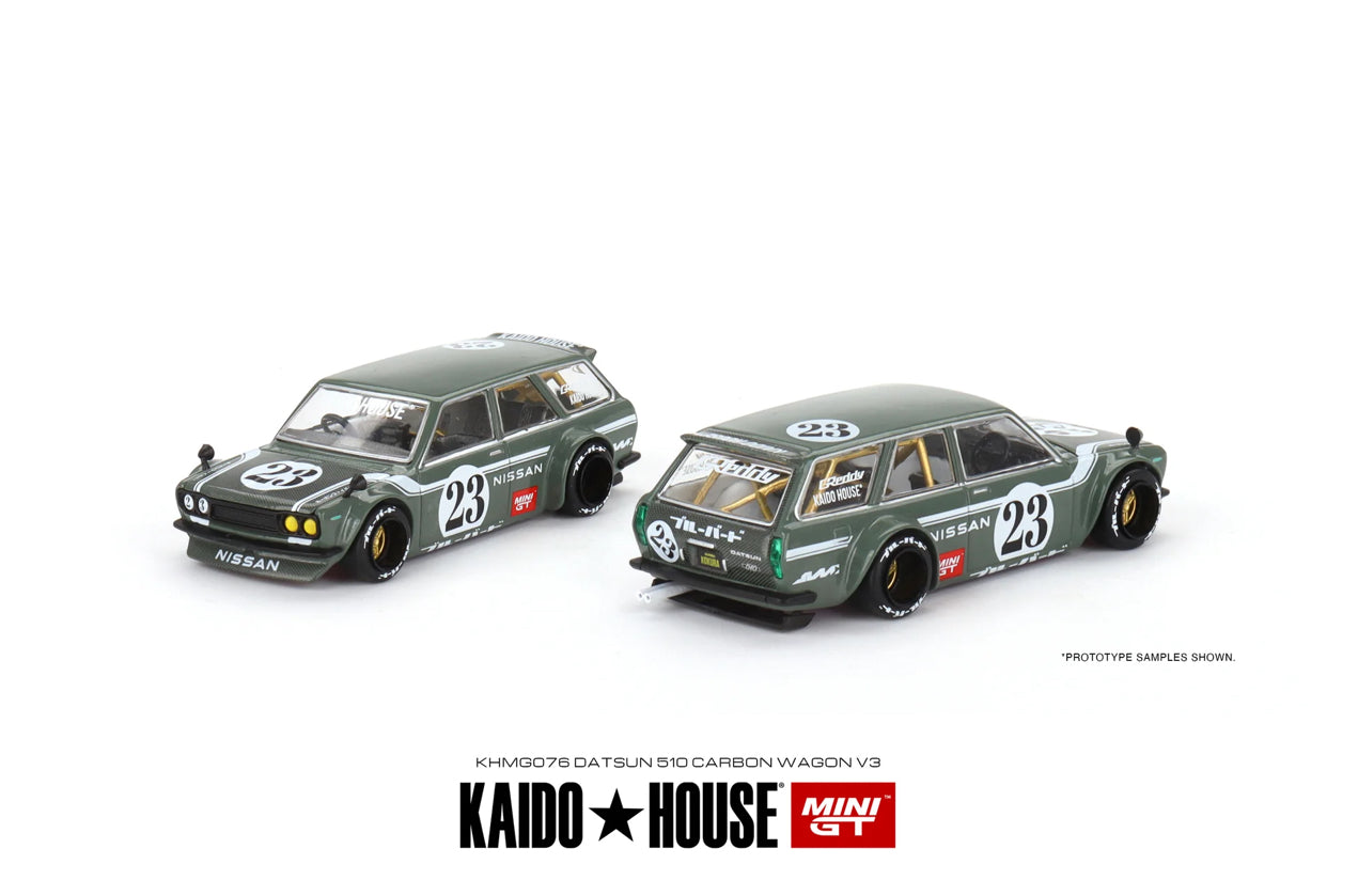 Mini GT x Kaido House Datsun 510 Wagon Green #076