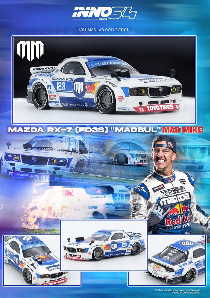 Inno64 Mazda RX7 FD3S Mad Mike MADBUL Gen 7.3 – Bran’s Diecast