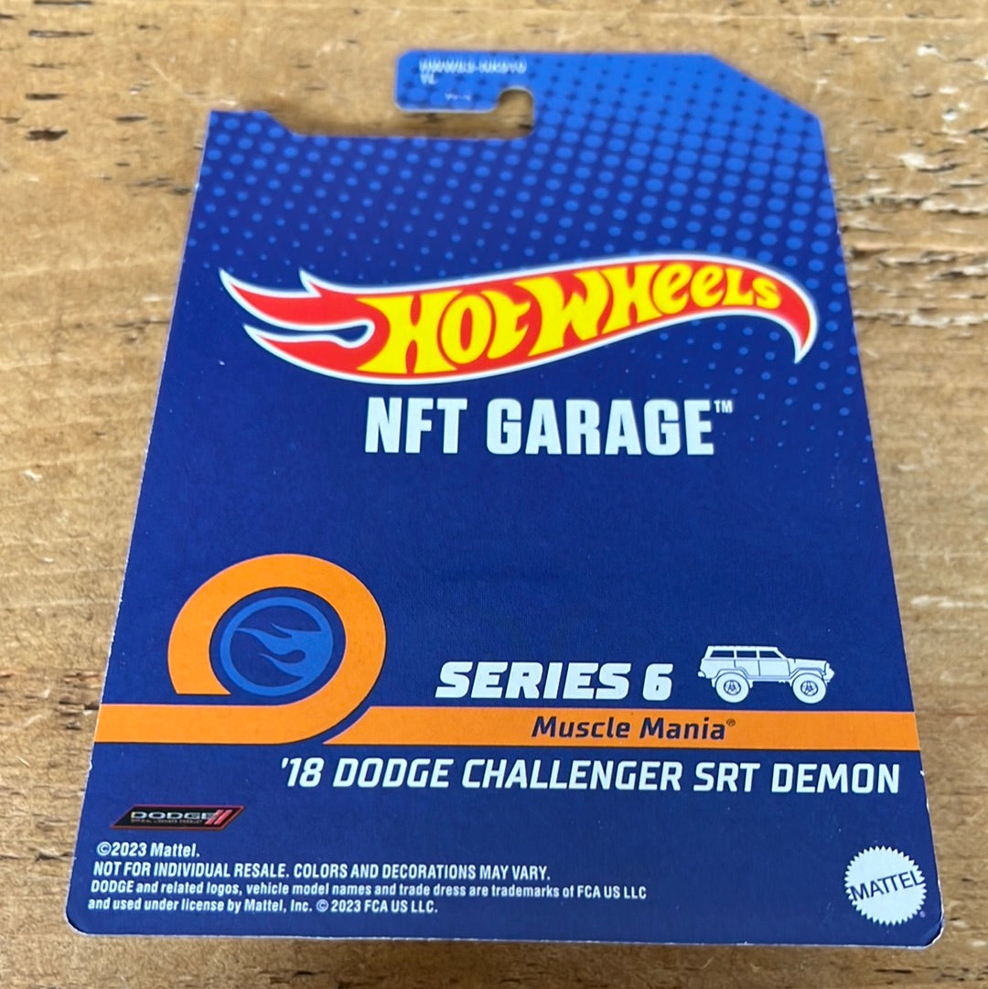 Hot Wheels NFT 18’ Dodge Challenger SRT Demon
