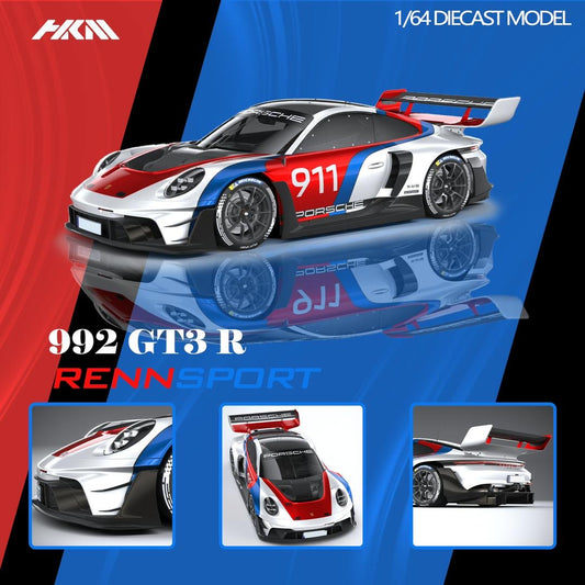 HKM Porsche 992 GT3 R Rennsport White