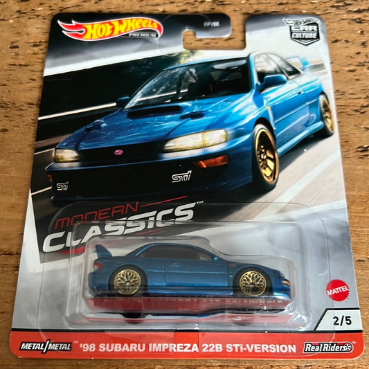 Hot Wheels Premium Modern Classics 98 Subaru Impreza 22B STI Version