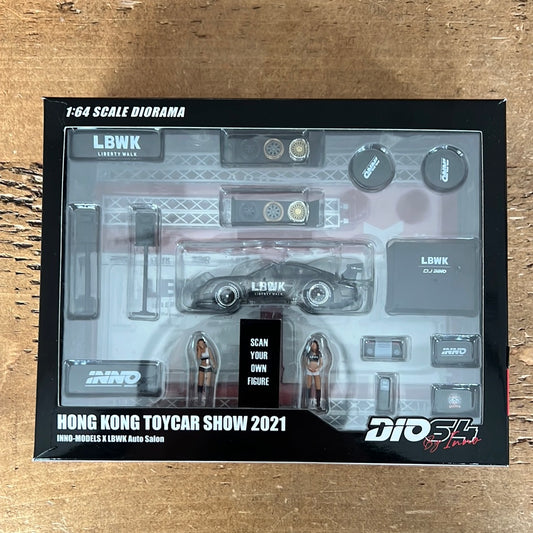Inno64 Dio64 Hong Kong Toycar Show 2021 LBWK Porsche 997 & Diorama Set