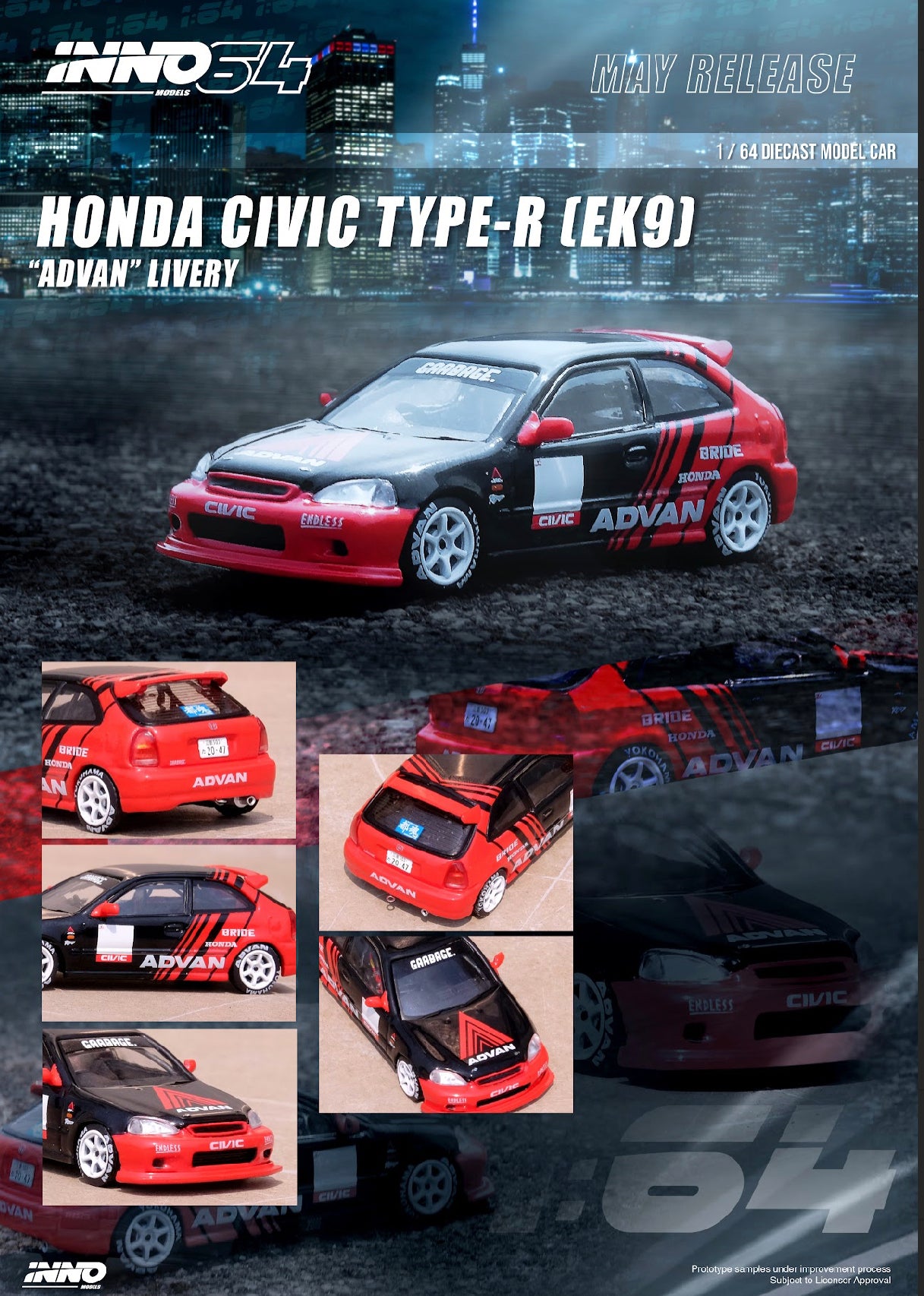 Inno64 Honda Civic Type R EK9 Advan