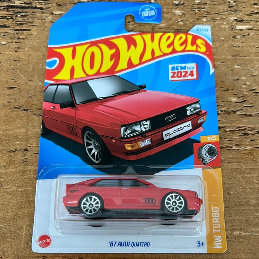 Hot Wheels Mainline US Card 87’ Audi Quattro
