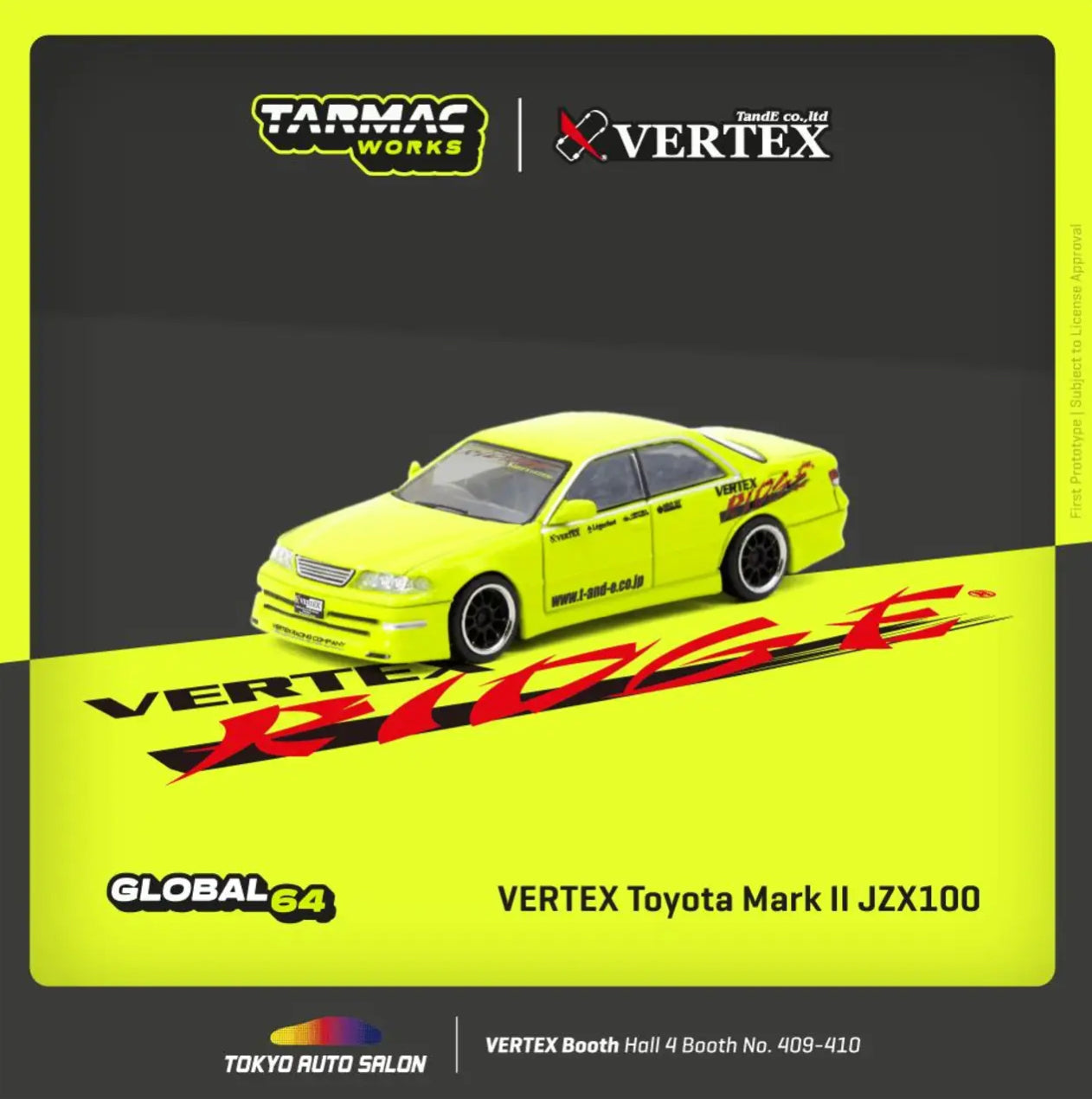 Tarmac Works Vertex Toyota Mark II JZX100 TAS Special Edition