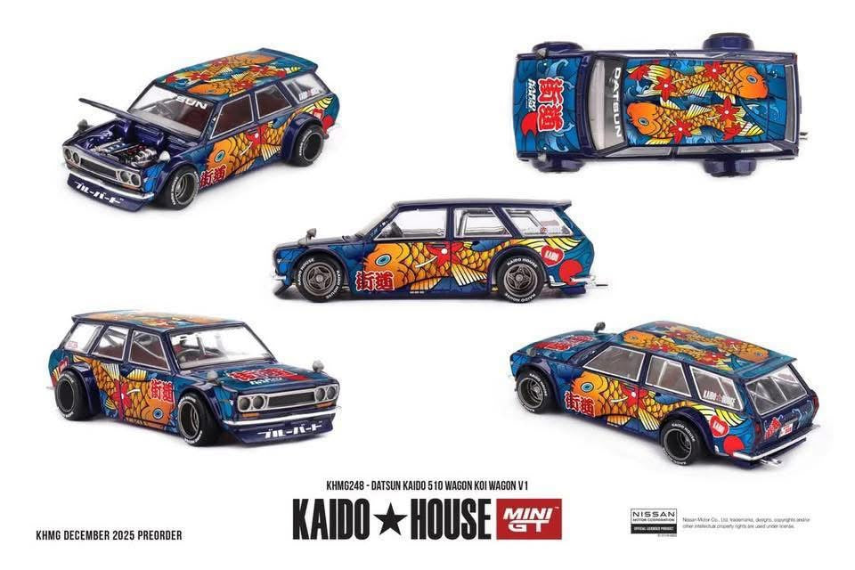 Mini GT x Kaido House Datsun 510 Wagon Koi V1 #248