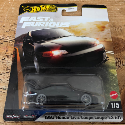Hot Wheels Premium Fast & Furious 1993 Honda Civic Coupe EX EJ1