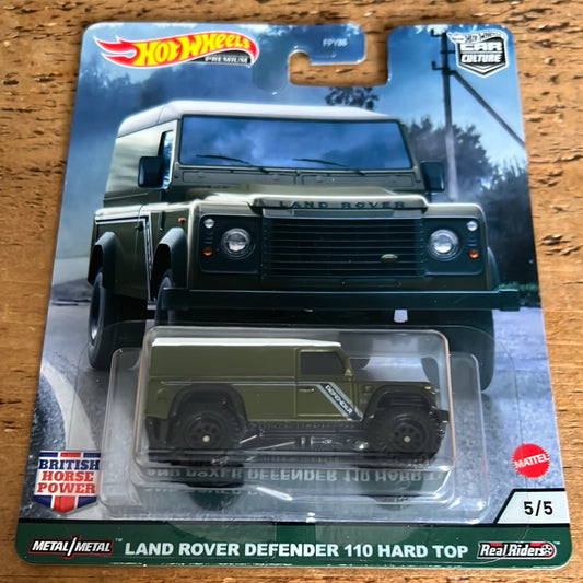 Hot Wheels Premium British Horsepower Land Rover Defender 110 Hard Top