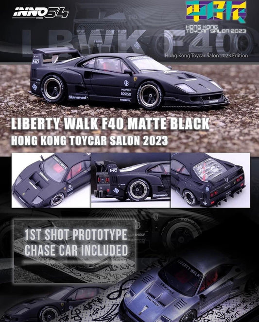 Inno64 Liberty Walk F40 Matte Black Hong Kong Toycar Salon 2023
