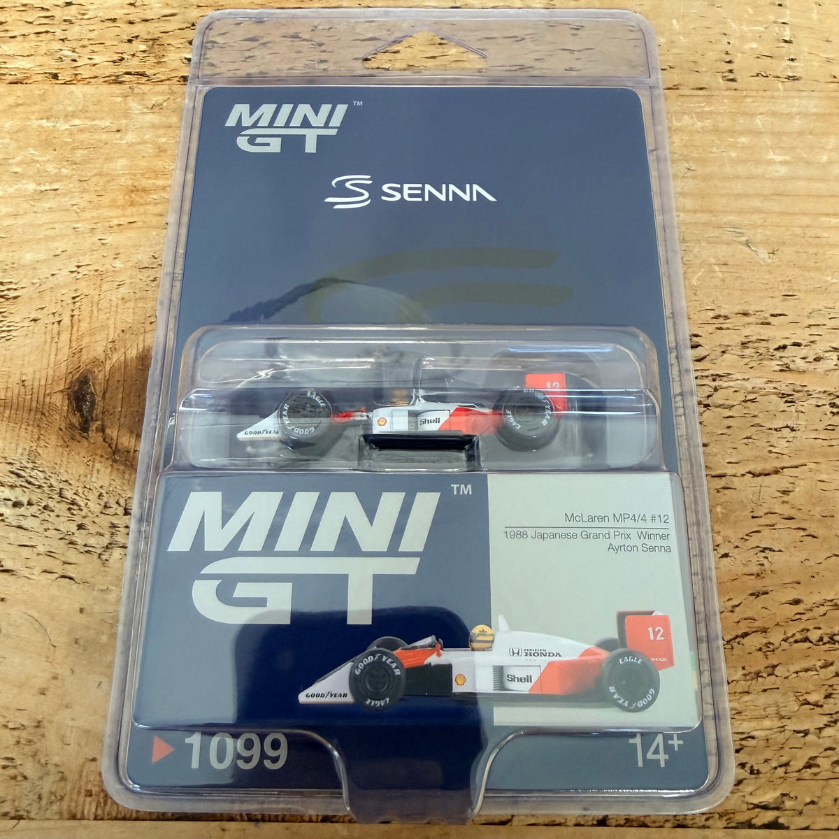 Mini GT McLaren MP4/4 1988 Japanese Grand Prix Winner Ayrton Senna #1099 Blister
