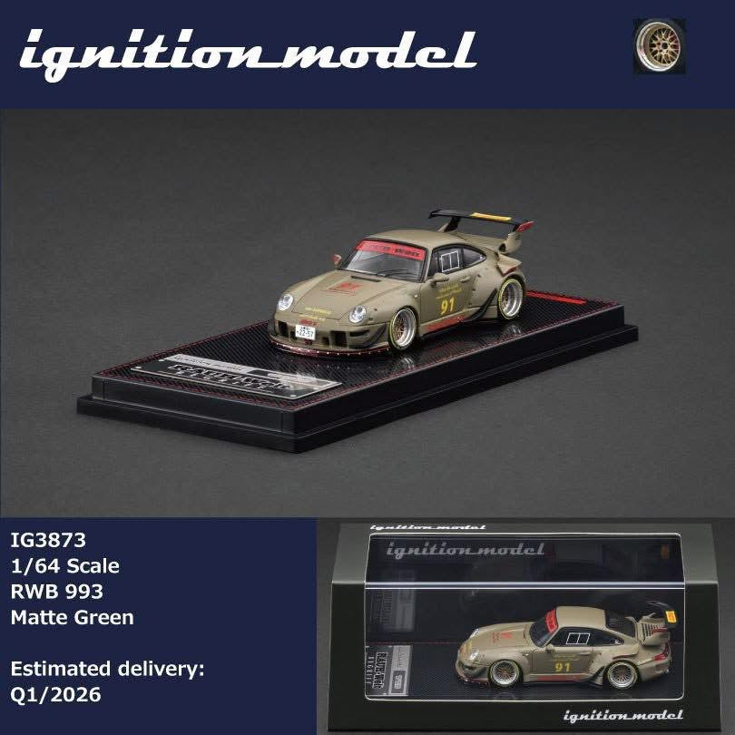 Ignition Model Porsche 993 RWB Matte Green