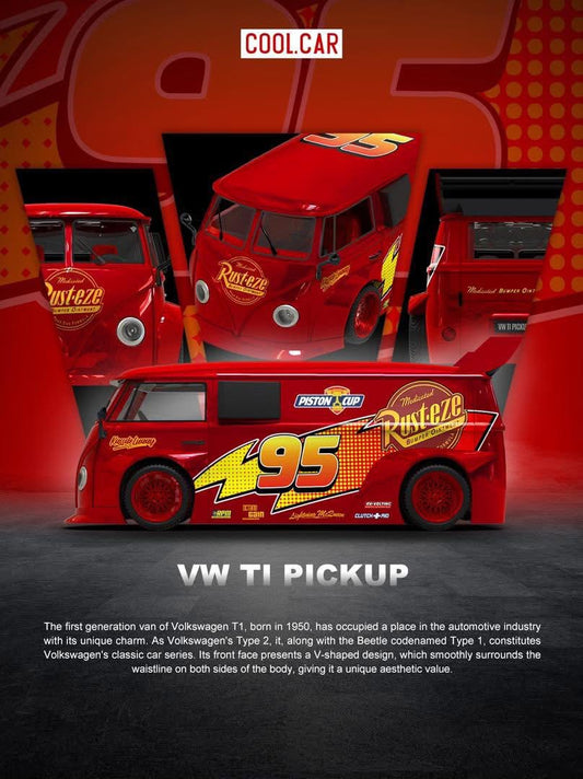 Cool Car Volkswagen T1 Lightning McQueen