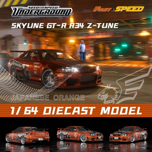 Fast & Speed Need For Speed Underground Nissan Skyline R34 GTR Z Tune